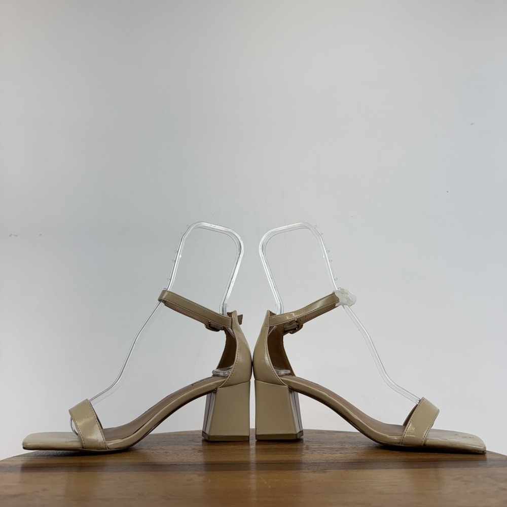 New NWOB Womens Abound Finn Beige Leather Ankle Strap Heel Sandals Size 7 M - Picture 7 of 10